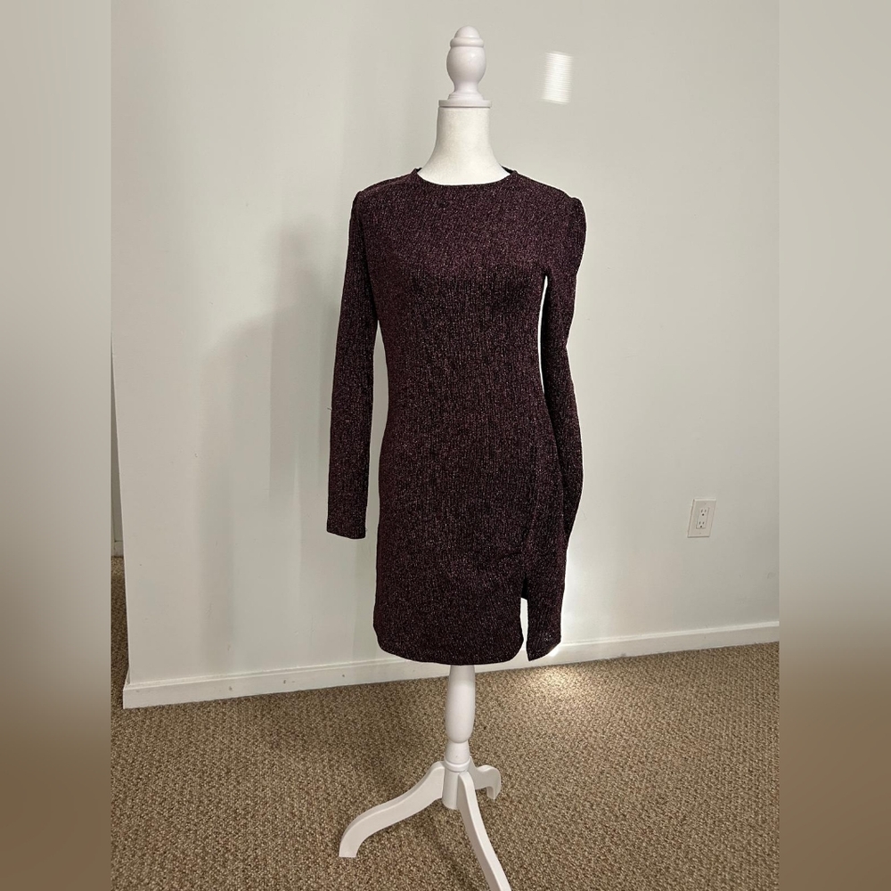 MINKPINKMETALLIC TEXTURE MINI DRESS